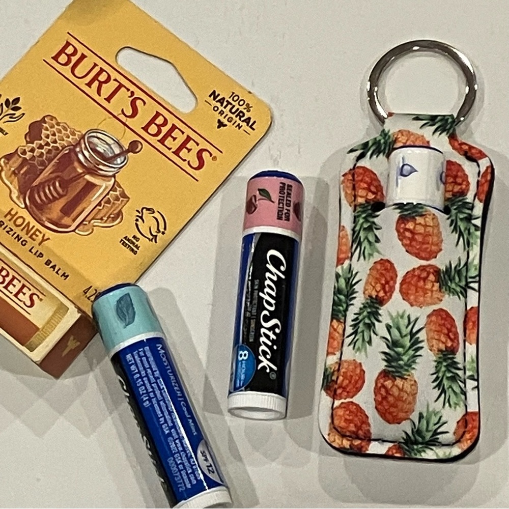 Pineapple Key Chain / Chapstick Holder
